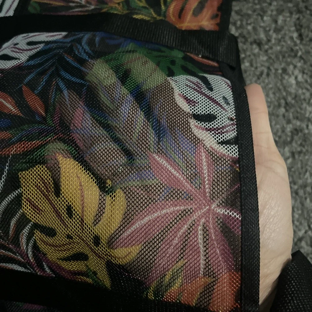 Rainbow Palm‎ Leaf Shopping Bag Mesh Polyester